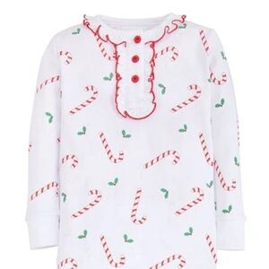 LITTLE ENGLISH CANNDY CANE AND GINGERBREAD PAJAMAS SET